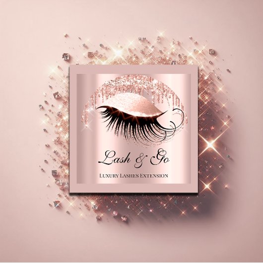 Benutzerdefiniertes Logo für die Rose der Eyelash- Einladung
