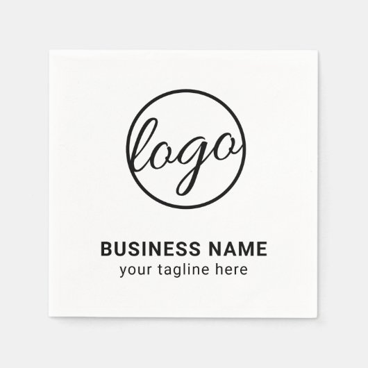 Benutzerdefiniertes Logo für einfache Unternehmen Serviette (Vorderseite)
