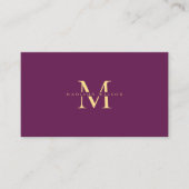 Benutzerdefiniertes Logo für eleganten, dunkelrosa Visitenkarte (Vorderseite)