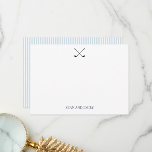 Benutzerdefiniertes Logo für Golfklubs Dankeskarte (Vorderseite/Rückseite Beispiel)