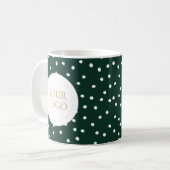 Benutzerdefiniertes Logo für Green Holiday Confett Kaffeetasse (Vorderseite Links)