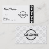 Benutzerdefiniertes Logo für Hundepaws Visitenkarte (Vorne/Hinten)