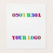 Benutzerdefiniertes Logo für Ihre Visitenkarte Visitenkarten (Außenseite Aufgefaltet)