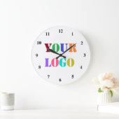 Benutzerdefiniertes Logo für Ihre Werbemauer Große Wanduhr (Zuhause)