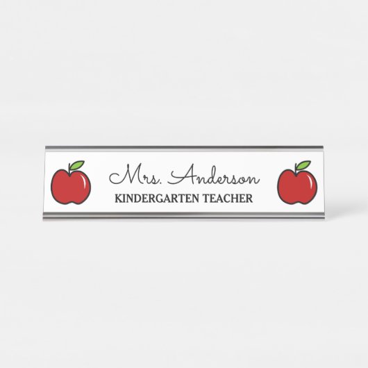 Benutzerdefiniertes Logo für Kindergartenlehrer Schreibtischnamensplakette (Vorderseite )