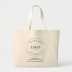 Benutzerdefiniertes Logo für kleine Unternehmen ei Jumbo Stoffbeutel