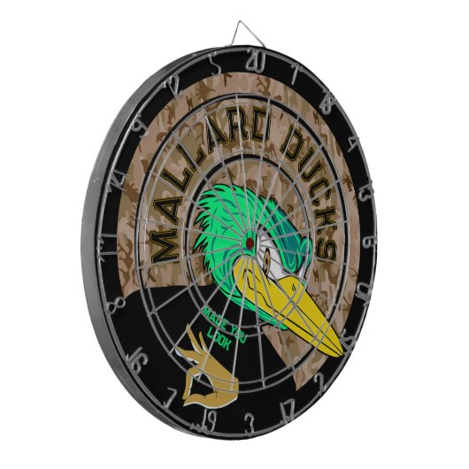 Benutzerdefiniertes Logo für Mallard Ducks Dartscheibe (Vorderseite Links)