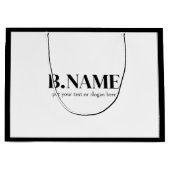 Benutzerdefiniertes Logo für Minimalistische Werbe Große Geschenktüte (Vorderseite)
