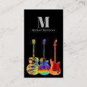 Benutzerdefiniertes Logo für moderne Gitarrenlehre Visitenkarte (Vorderseite)