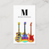 Benutzerdefiniertes Logo für moderne Gitarrenlehre Visitenkarte (Vorderseite)