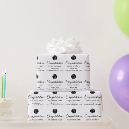 Benutzerdefiniertes Logo für Real Anwesen Company  Geschenkpapier (Partygeschenke)