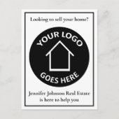 Benutzerdefiniertes Logo für Real Anwesen Company Postkarte (Vorderseite)