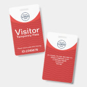 Benutzerdefiniertes Logo für Red Corporate Visiten Ausweis (Vorder- & Rückseite)