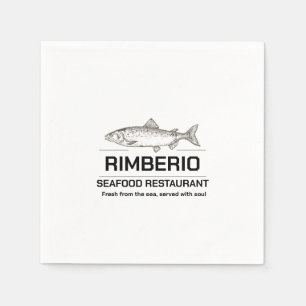 Benutzerdefiniertes Logo für Seafood-Restaurant au Serviette
