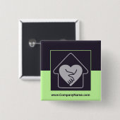 Benutzerdefiniertes Logo für Senior Care und benut Button (Vorne & Hinten)