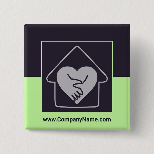 Benutzerdefiniertes Logo für Senior Care und benut Button (Vorderseite)