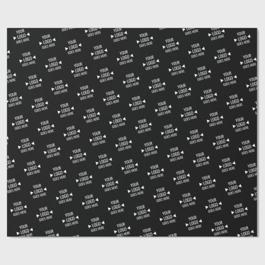 Benutzerdefiniertes Logo für Unternehmen Geschenkpapier (Flach)