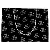 Benutzerdefiniertes Logo für Unternehmen Große Geschenktüte (Rückseite)