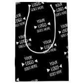 Benutzerdefiniertes Logo für Unternehmen Mittlere Geschenktüte (Vorderseite)