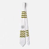 Benutzerdefiniertes Logo, gelb und schwarz Krawatte (Vorderseite)
