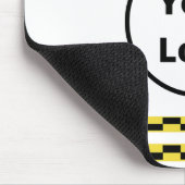 Benutzerdefiniertes Logo, gelb und schwarz Mousepad (Ecke)