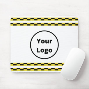 Benutzerdefiniertes Logo, gelb und schwarz Mousepad