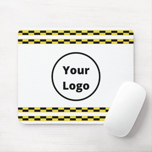 Benutzerdefiniertes Logo, gelb und schwarz Mousepad (Mit Mouse)