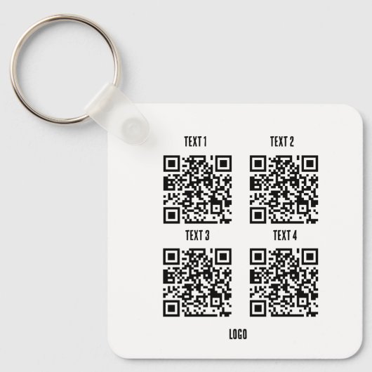 Benutzerdefiniertes Logo-Geschäft 4 qm weißer Schl Schlüsselanhänger (Vorderseite)