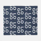 Benutzerdefiniertes Logo Geschäft oder Unternehmen Fleecedecke (Vorderseite (Horizontal))