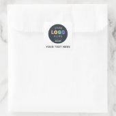 Benutzerdefiniertes Logo Geschäft Quadratischer Aufkleber (Tasche)