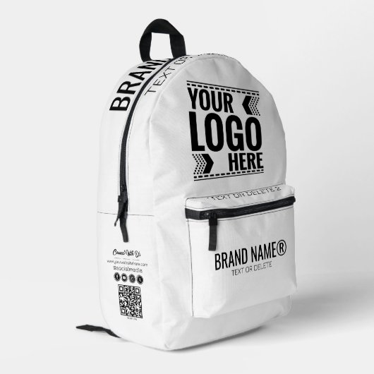 Benutzerdefiniertes Logo, Geschäfts- oder Markenlo Bedruckter Rucksack (Rückseitige Ecke links)