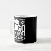 Benutzerdefiniertes Logo, Geschäfts- oder Markenlo Kaffeetasse (Vorderseite Links)