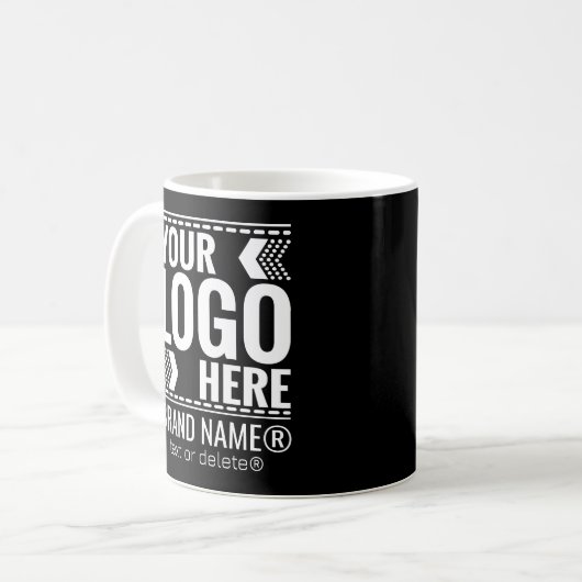 Benutzerdefiniertes Logo, Geschäfts- oder Markenlo Kaffeetasse (Vorderseite Links)