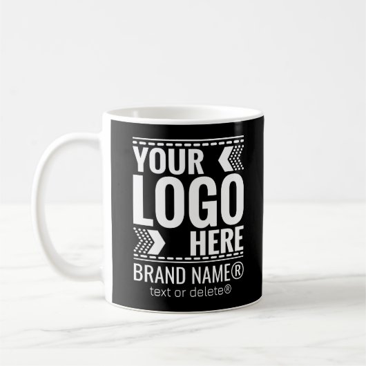 Benutzerdefiniertes Logo, Geschäfts- oder Markenlo Kaffeetasse (Links)