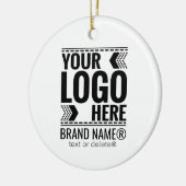 Benutzerdefiniertes Logo, Geschäfts- oder Markenlo Keramik Ornament (Links)