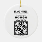 Benutzerdefiniertes Logo, Geschäfts- oder Markenlo Keramik Ornament (Hinten)