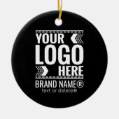 Benutzerdefiniertes Logo, Geschäfts- oder Markenlo Keramik Ornament (Vorne)