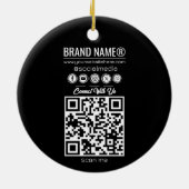 Benutzerdefiniertes Logo, Geschäfts- oder Markenlo Keramik Ornament (Hinten)