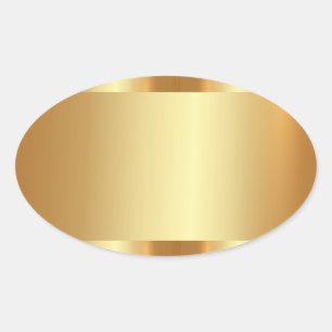 Benutzerdefiniertes Logo Gold Blank Vorlage Glamou Ovaler Aufkleber