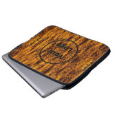 Benutzerdefiniertes Logo, Gold und schwarze Pixelm Laptopschutzhülle (Vorne Knopf)