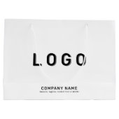 Benutzerdefiniertes Logo Große Geschenktüte (Rückseite)