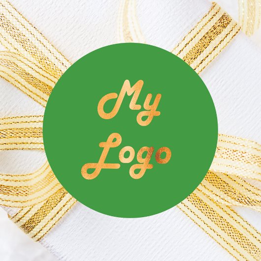 Benutzerdefiniertes Logo - grün Runder Aufkleber