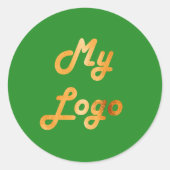 Benutzerdefiniertes Logo - grün Runder Aufkleber (Vorderseite)