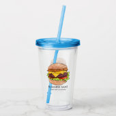 Benutzerdefiniertes Logo Hamburger Acryltrinkbecher (Rückseite)