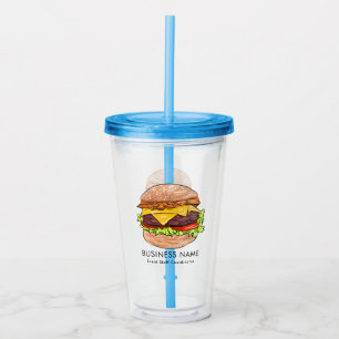 Benutzerdefiniertes Logo Hamburger Acryltrinkbecher