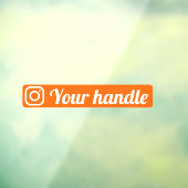 Benutzerdefiniertes Logo-Handle orange Fensteraufkleber (Blatt 3)