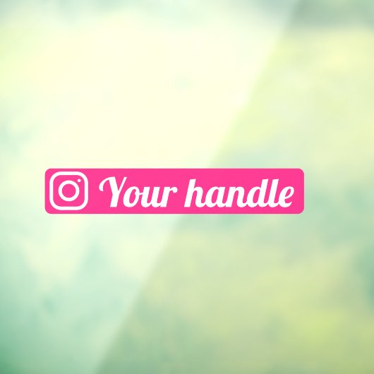 Benutzerdefiniertes Logo-Handle rosa Fensteraufkleber (Blatt 3)