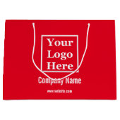 Benutzerdefiniertes Logo hier rot Große Geschenktüte (Vorderseite)