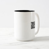 Benutzerdefiniertes Logo hier Schwarz-weißer QR-CO Zweifarbige Tasse (VorderseiteRechts)