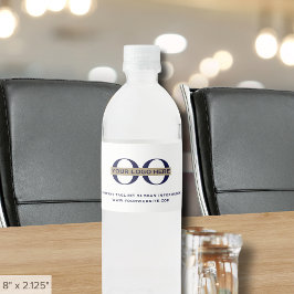 Benutzerdefiniertes Logo hinzufügen Slogtext Wasserflaschenetikett